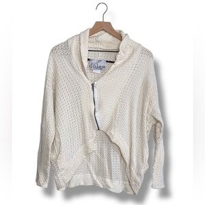 Anthropology Dolan Cream Cowl Neck zipper Sweater